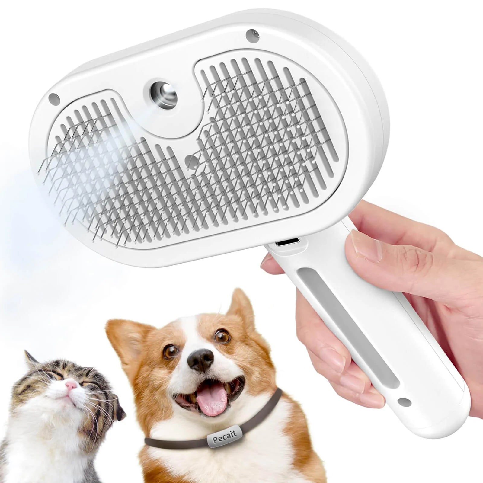 The Ultimate 3-in-1 Pet Steamy Grooming Brush 🐶